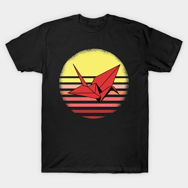 Origami Crane Cranes Japanese Art Gift T-Shirt by Jackys Design Room